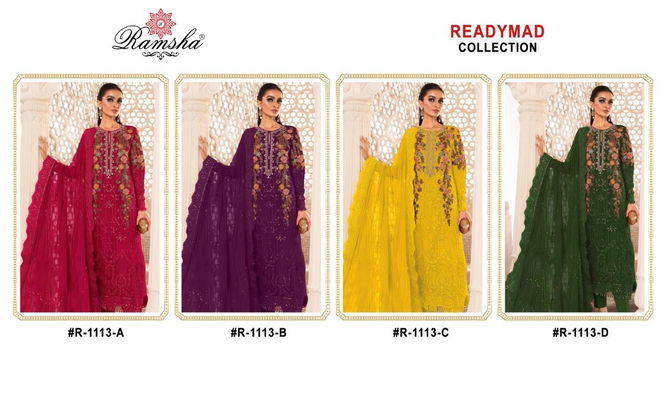 R 1113 By Ramsha 1113-A To D Pakistani Readymade Suits Wholesale Online